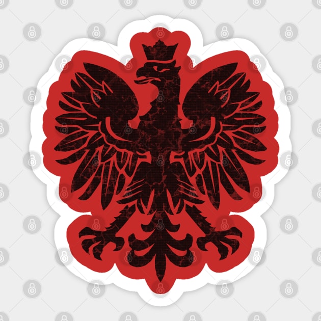 Polish Flag Eagle Black Sticker by GAz